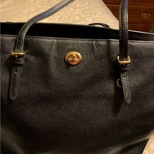 Coach Navy Blue Turn Lock bag